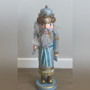 Silver & Light Blue Decorative Nutcracker Figurine